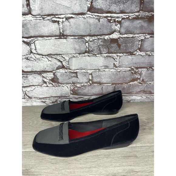 Enzo Angiolini Gray Black Suede Slip On Dress Flats Women’s Sz 10M US/40.5EU - Picture 14 of 16